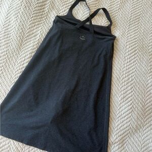 Beyond Yoga Charcoal Strapless Dress